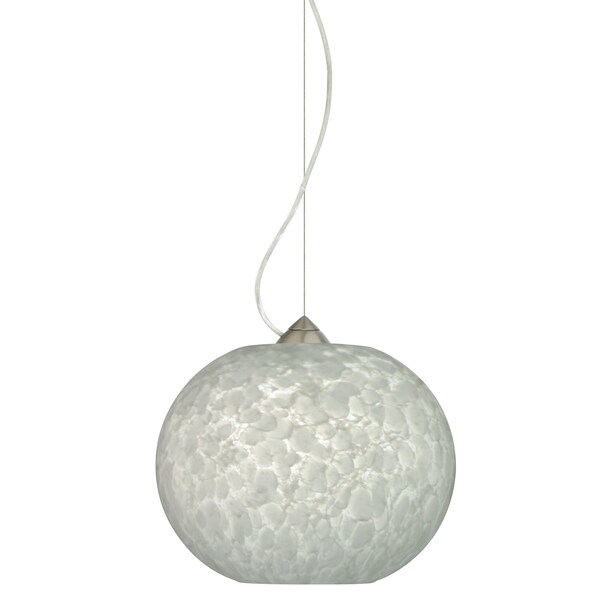 Besa Lighting Luna Cable Pendant, Carrera, Satin Nickel Finish, 1x100W Incandescent 1KX-477619-SN - main